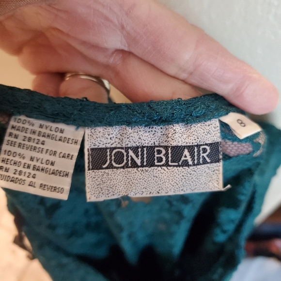 Vintage 70s Green Lace Button Sheer Boho Dress - Picture 6 of 6